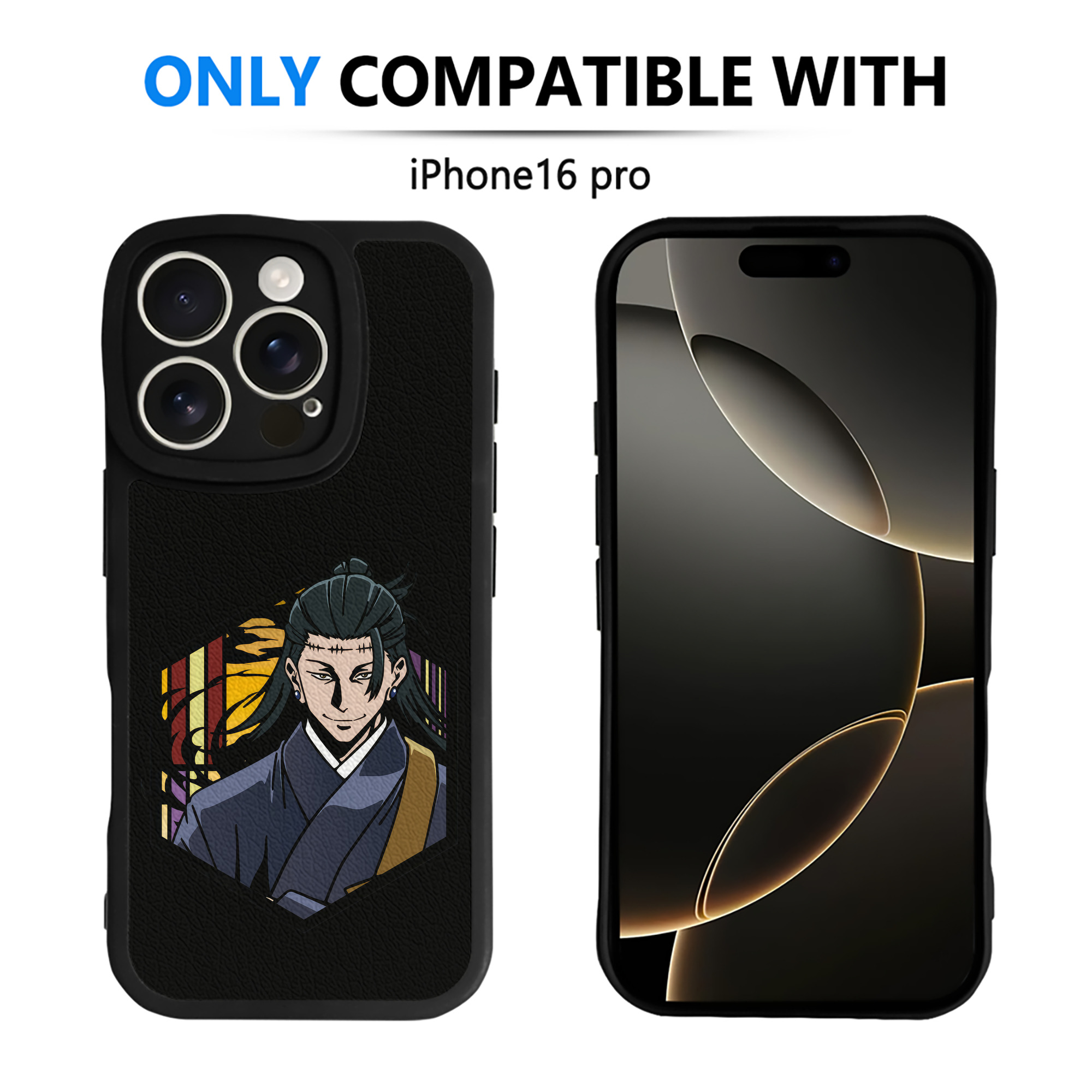 （画像用） 呪術廻戦 Jujutsu Kaisen 【iPhone 16シリーズ対応】シリコンスマホケース（レザー調） 材質：シリコン
